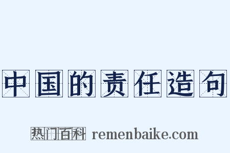 中国的责任造句是什么意思的图片